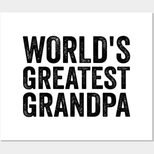 Worlds Greatest Grandpa - Text Style Black Font Posters and Art